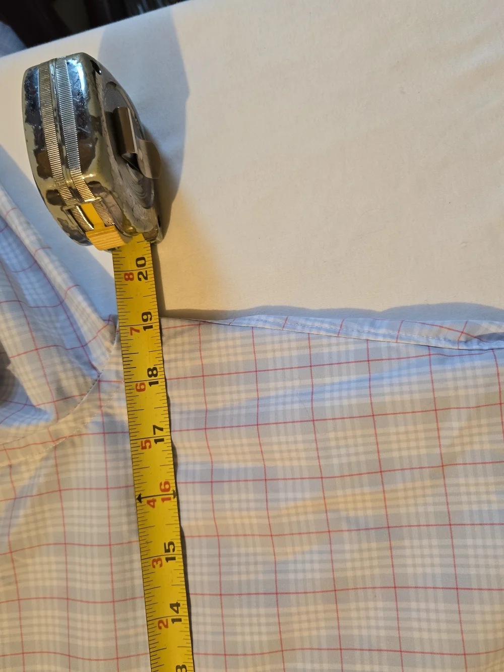 J. Crew Men's Light Blue and Pink Plaid Button-Down Shirt